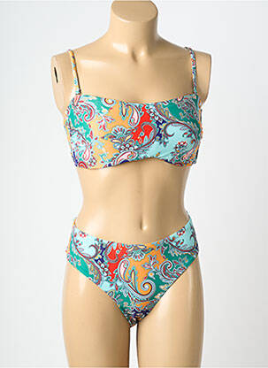 Costum de baie din două piese elasticitate top sutien modelat verde MERMAID femme