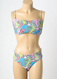 Costum de baie din două piese elasticitate top sutien modelat roz MERMAID femme