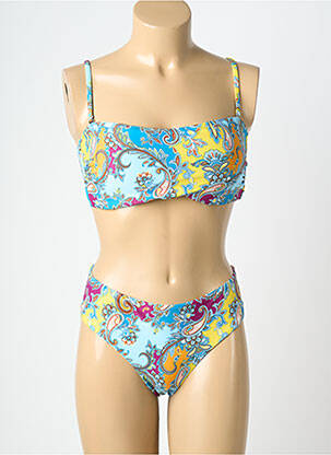 Costum de baie din două piese elasticitate top sutien modelat albastru MERMAID femme