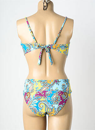 Costum de baie din două piese elasticitate top sutien modelat albastru MERMAID femeie