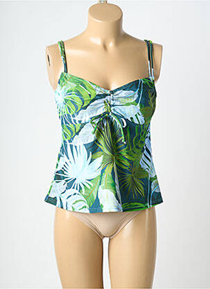 Top de baie imprimeu fantezie verde LAGON BLEU femeie
