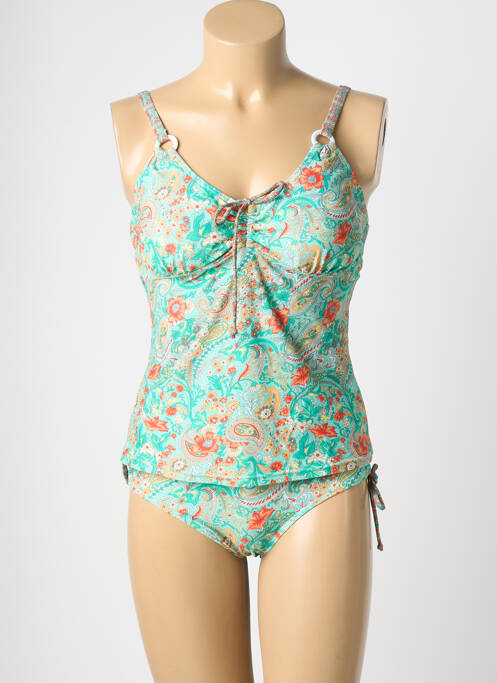 Tankini imprimeu fantezie verde LAGON BLEU femme