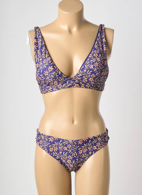 Costum de baie din două piese elasticitate top triunghiuri albastru VIOLETTA femme