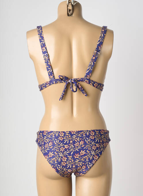 Costum de baie din două piese elasticitate top triunghiuri albastru VIOLETTA femme