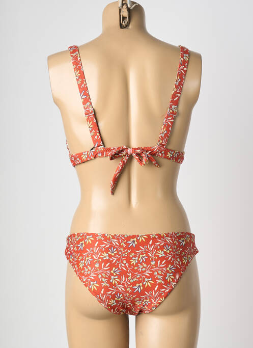 Costum de baie din două piese elasticitate top triunghiuri portocaliu VIOLETTA femme