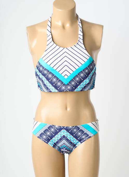 Costum de baie din două piese elasticitate sutiene albastru NEUFRED femme