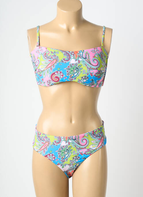 Costum de baie din două piese elasticitate top sutien modelat roz MERMAID femme