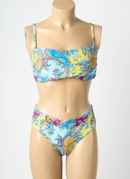 Costum de baie din două piese elasticitate top sutien modelat albastru MERMAID femme