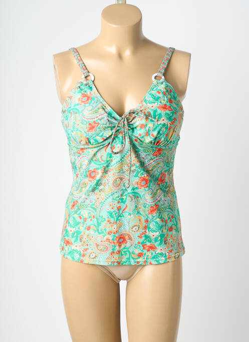 Top de baie imprimeu fantezie verde LAGON BLEU femme