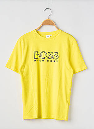 Tricou elasticitate mâneci scurte galben HUGO BOSS băiat