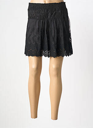 Fustă scurtă talie elastică negru AN' GE femme
