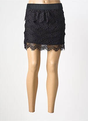 Fustă scurtă talie elastică negru AN' GE femme