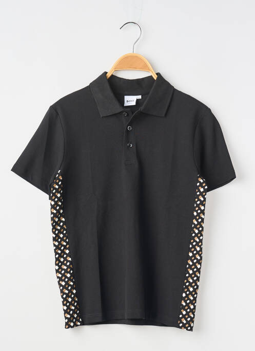 Polo elasticitate mâneci scurte negru HUGO BOSS garcon