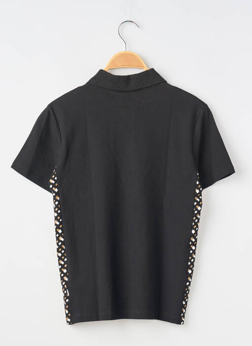 Polo elasticitate mâneci scurte negru HUGO BOSS garcon