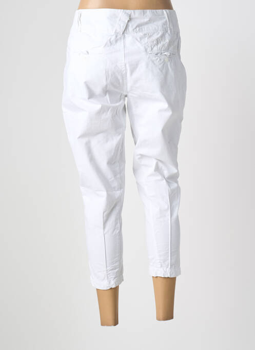 Pantalon trei sferturi țesătură poplin mărime normală alb KAPORAL femme