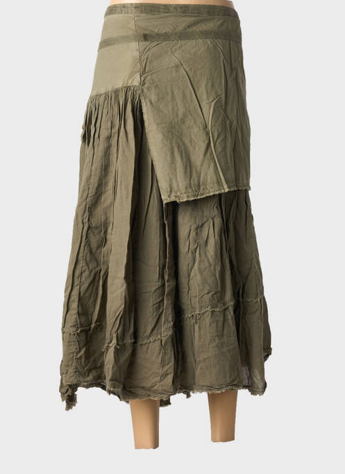 Fustă lungă croială fluidă verde DDP femme