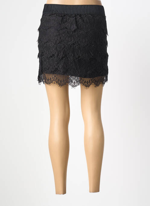 Fustă scurtă talie elastică negru AN' GE femme