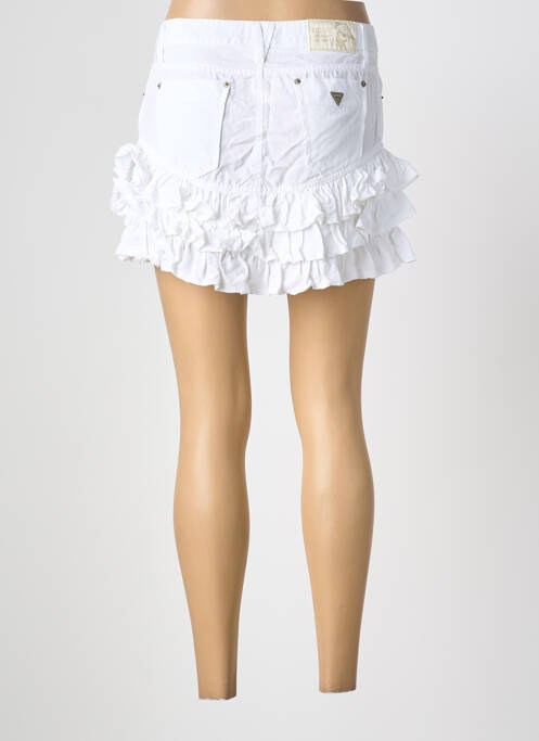 Fustă scurtă buzunare alb GUESS femme