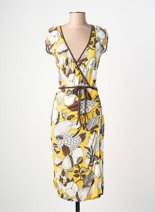 Rochie midi galben MISS SIXTY femeie