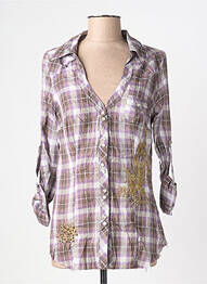 Cămașă croială cambrată mâneci 3/4 violet GUESS femeie