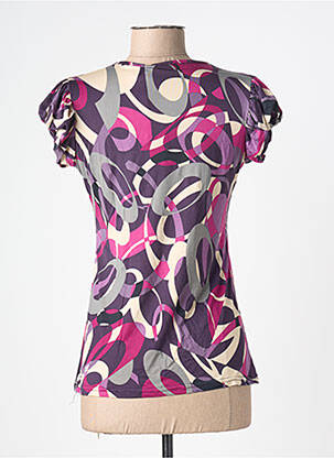 Tricou imprimeu fantezie mâneci scurte violet C&C CONFIDENTIAL femeie