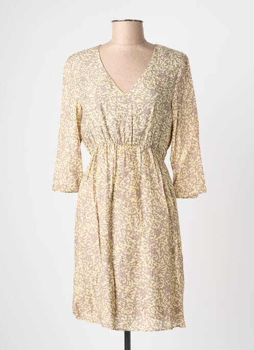 Rochie scurtă mâneci 3/4 mâneci 3/4 bej SUD EXPRESS femme