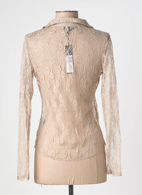 Cămașă croială cambrată mâneci lungi bej ANGE femme