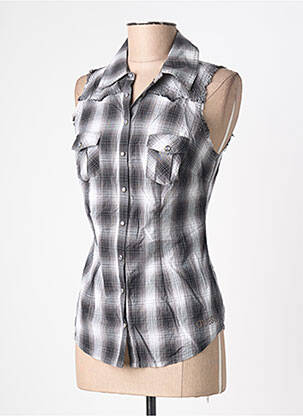 Cămașă croială cambrată fără mâneci negru GUESS femme