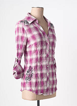 Cămașă croială cambrată mâneci lungi violet GUESS femeie