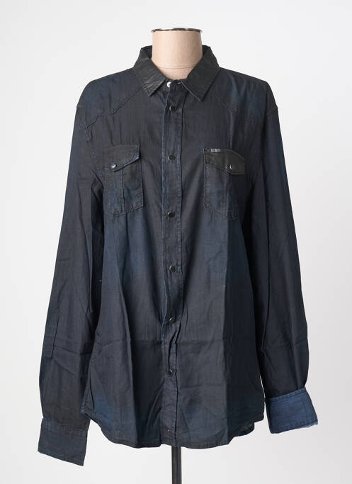 Cămașă cu mâneci lungi manșete cu nasturi negru GUESS homme