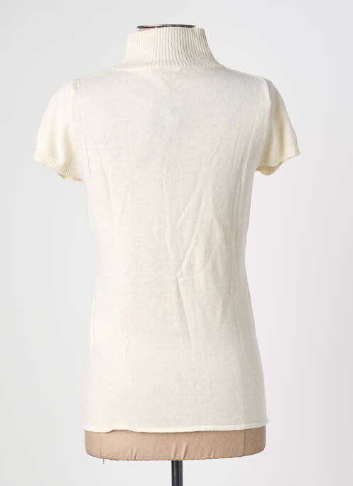 Pulover cu guler înalt elasticitate mâneci scurte bej GUESS femme