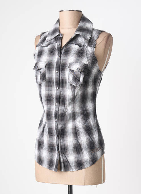 Cămașă croială cambrată fără mâneci negru GUESS femme