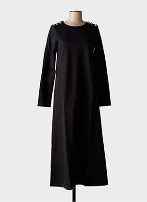 Rochie lungă mâneci lungi mâneci lungi negru BLANC BOHEME femeie