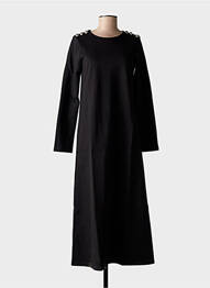 Rochie lungă mâneci lungi mâneci lungi negru BLANC BOHEME femme