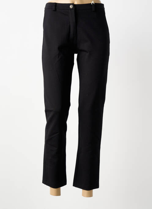 Pantalon 7/8 elasticitate mărime normală negru BLANC BOHEME femme