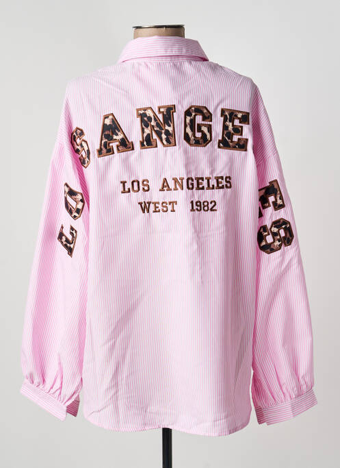 Cămașă imprimeu fantezie mâneci lungi roz FLAMANT ROSE femme