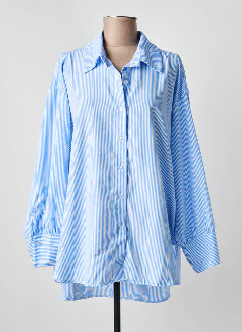 Cămașă croială dreaptă mâneci lungi albastru MADE IN ITALY femme