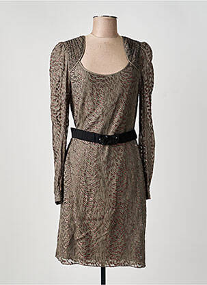 Rochie midi mâneci lungi mâneci lungi gri HOSS femeie