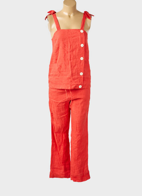Salopetă-pantalon buzunare bretele subțiri portocaliu INTROPIA femme