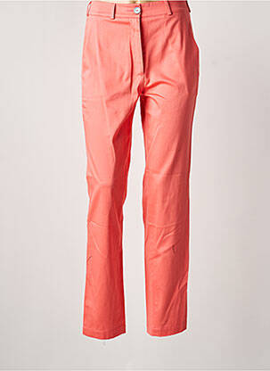 Pantalon drept închidere cu fermoar sub clapetă cu nasturi roz MON N°2 femme