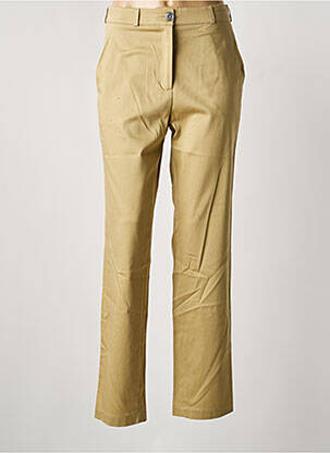 Pantalon drept talie elastică bej MON N°2 femeie
