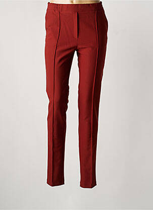 Pantalon slim talie elastică maro NATHALIE VLEESCHOUWER femeie