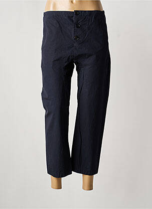 Pantalon 7/8 închidere cu fermoar sub clapetă cu nasturi albastru SOFIE D'HOORE femme
