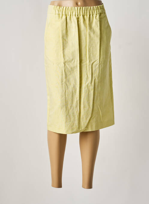 Fustă midi croială dreaptă galben MOMONI femme