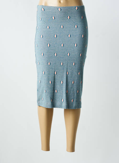 Fustă midi croială dreaptă albastru BRIC-A-BRAC femme