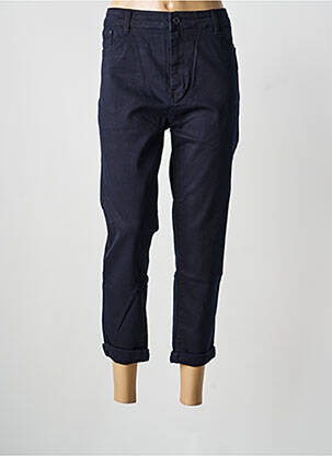 Pantalon trei sferturi croială dreaptă mărime normală albastru VOGGO femme