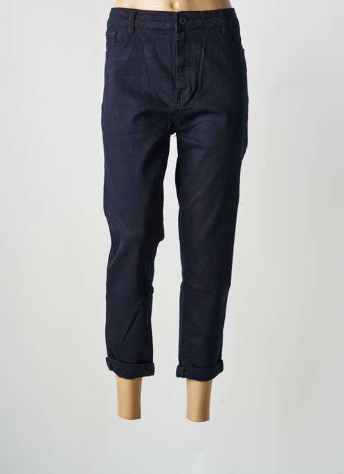 Pantalon trei sferturi croială dreaptă mărime normală albastru VOGGO femme