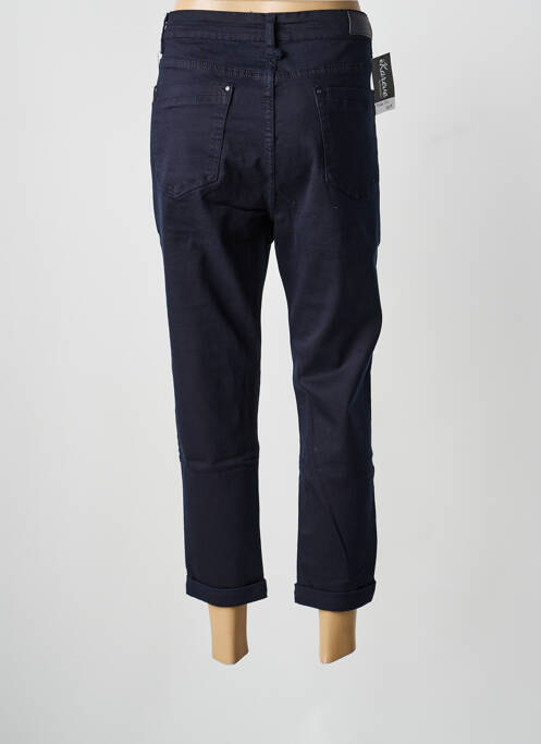 Pantalon trei sferturi croială dreaptă mărime normală albastru VOGGO femme