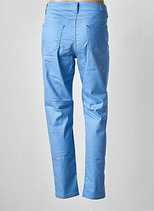 Pantalon slim țesătură poplin mărime normală albastru VOGGO femeie
