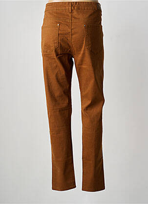 Pantalon slim țesătură poplin mărime normală maro VOGGO femeie